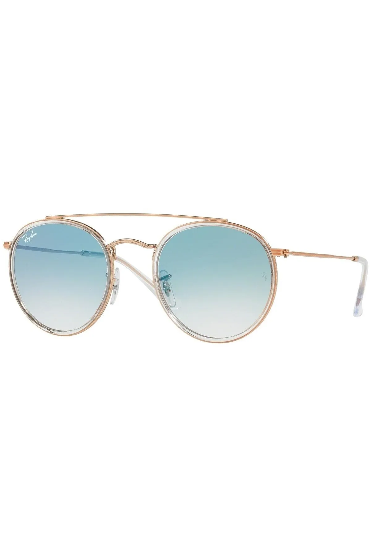 Ray-Ban Rb3647n 90683f Round Double Brıdge Unisex Güneş Gözlüğü RB3647N 90683F ROUND DOUBLE BRIDGE